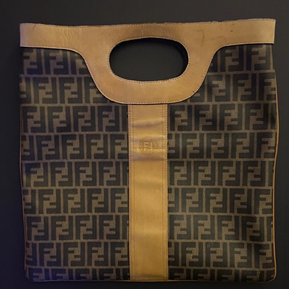 Fendi Zucca Tote/Clutch Bag